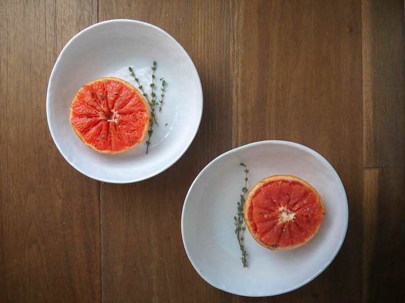 broiled grapefruit with salt & thyme